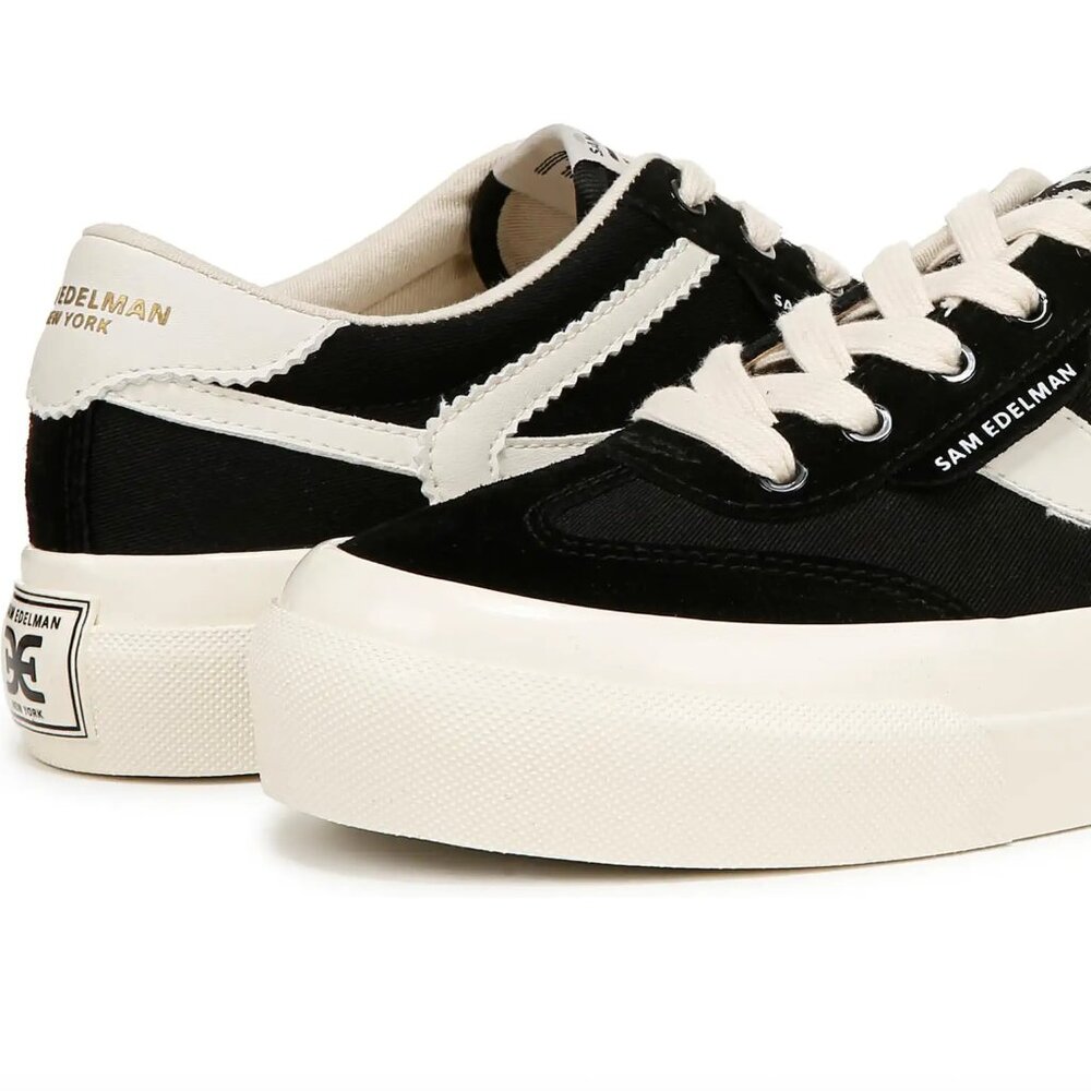 Sam Edelman Simone Platform Black and Cream Low-Top Sneakers NWOT - Picture 3 of 14